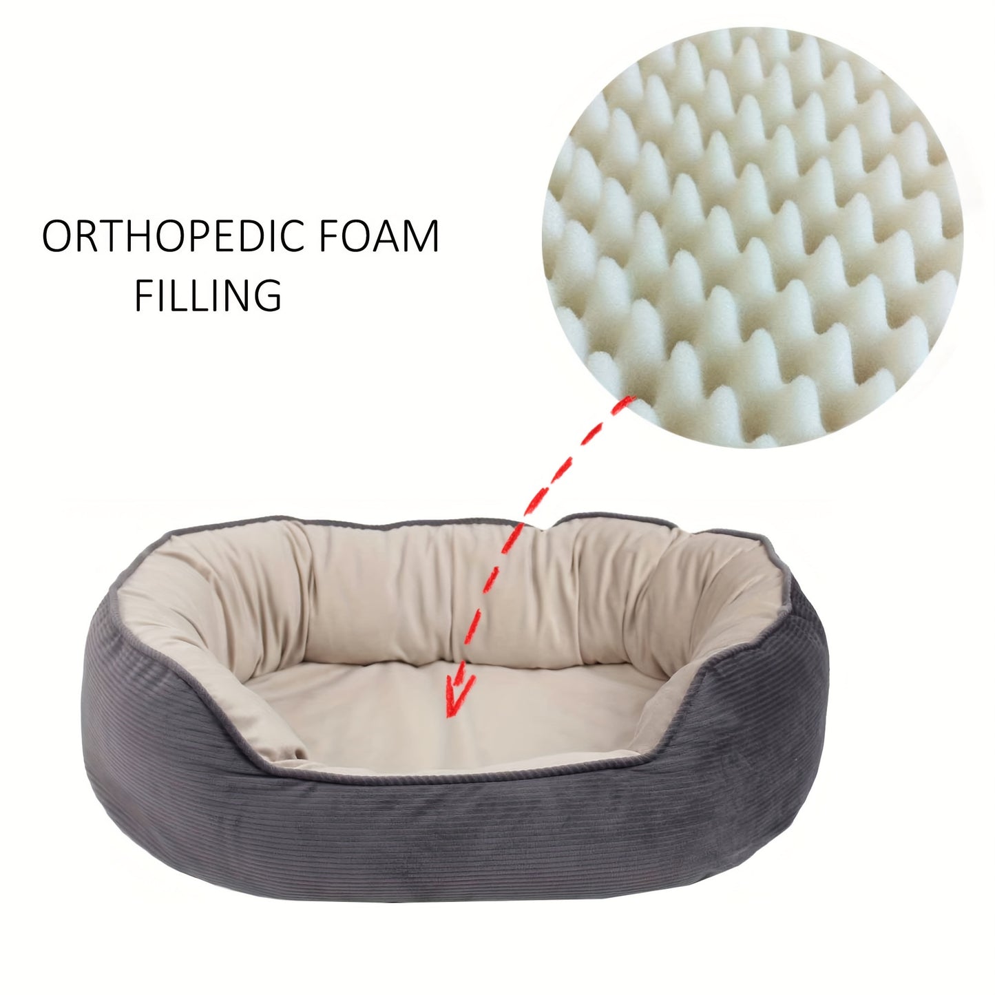 Cama de peluche suave y acogedora para perros