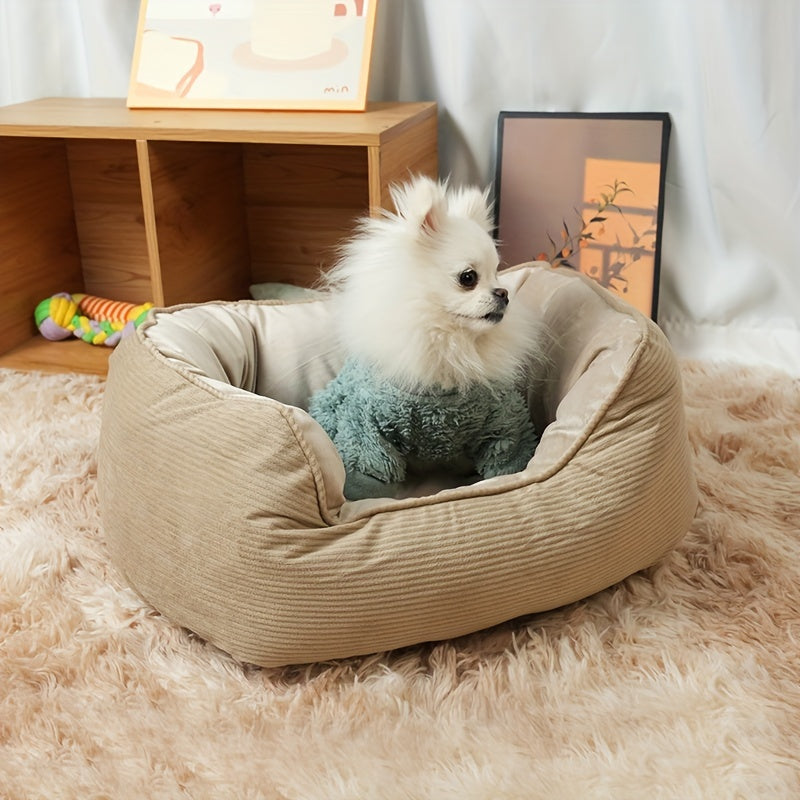 Cama de peluche suave y acogedora para perros