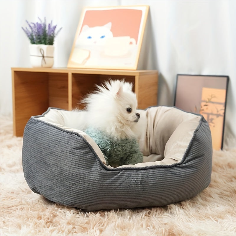 Cama de peluche suave y acogedora para perros