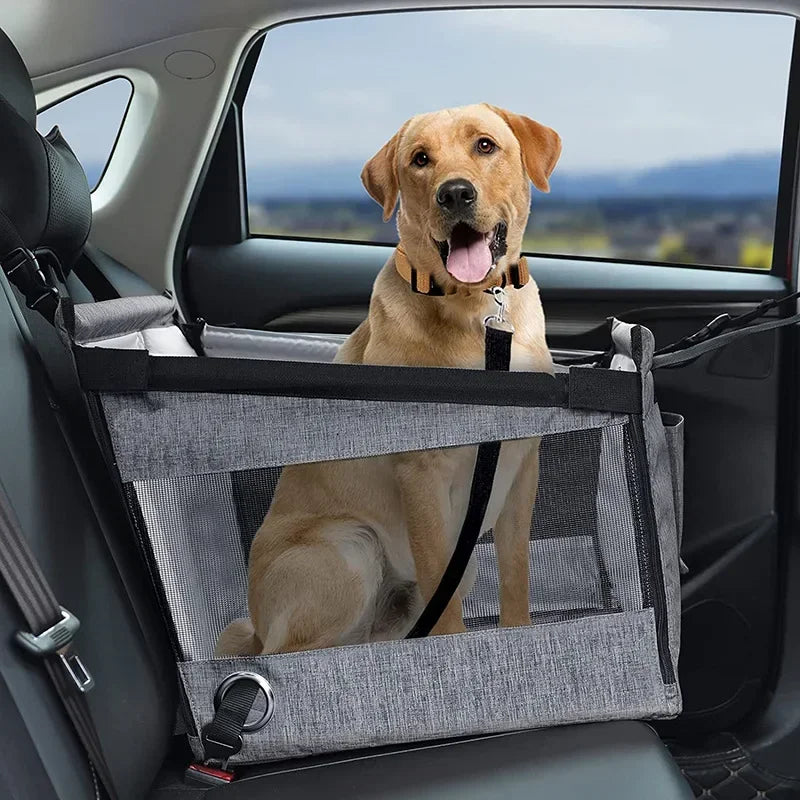 Asiento de malla impermeable para mascotas en el coche 