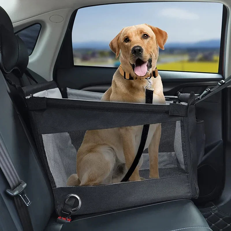 Asiento de malla impermeable para mascotas en el coche 