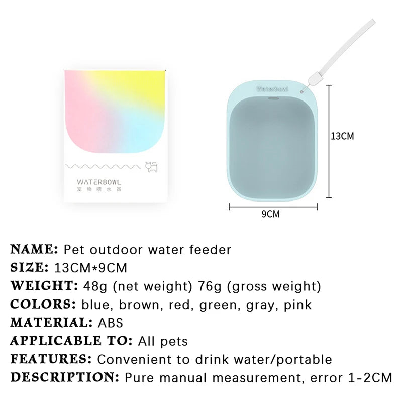 Botella de agua de viaje para mascotas