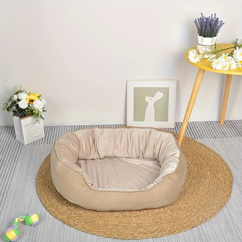 Cama de peluche suave y acogedora para perros